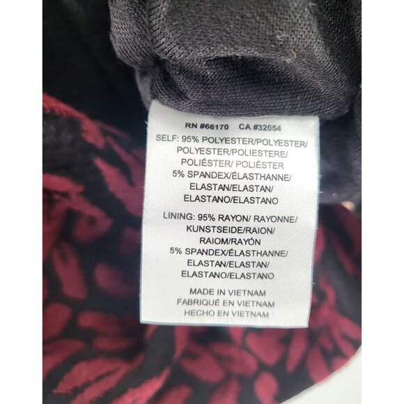 Anthropologie Hatch Red & Black Textured Bell Sleeve Tunic Zip-Up Dress M - Picture 9 of 10